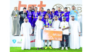 جانب من مراسم تتويج الفائزين. من المصدر