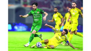 شباب الأهلي تغلب على كلباء بشق الأنفس. تصوير: زيشان أحمد