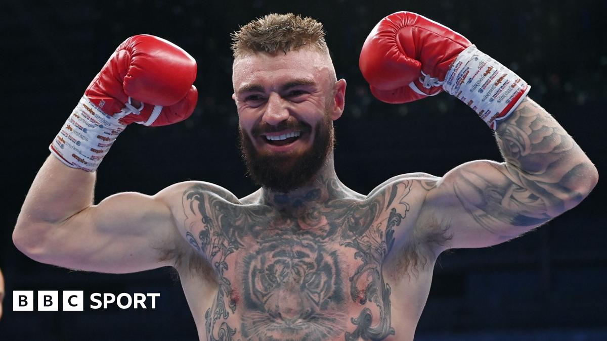 Lewis Crocker celebrates his win over Paddy Donovan