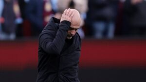 جوارديولا يعترف بأن السيتي يواجه خطر الغياب عن دوري أبطال أوروبا
