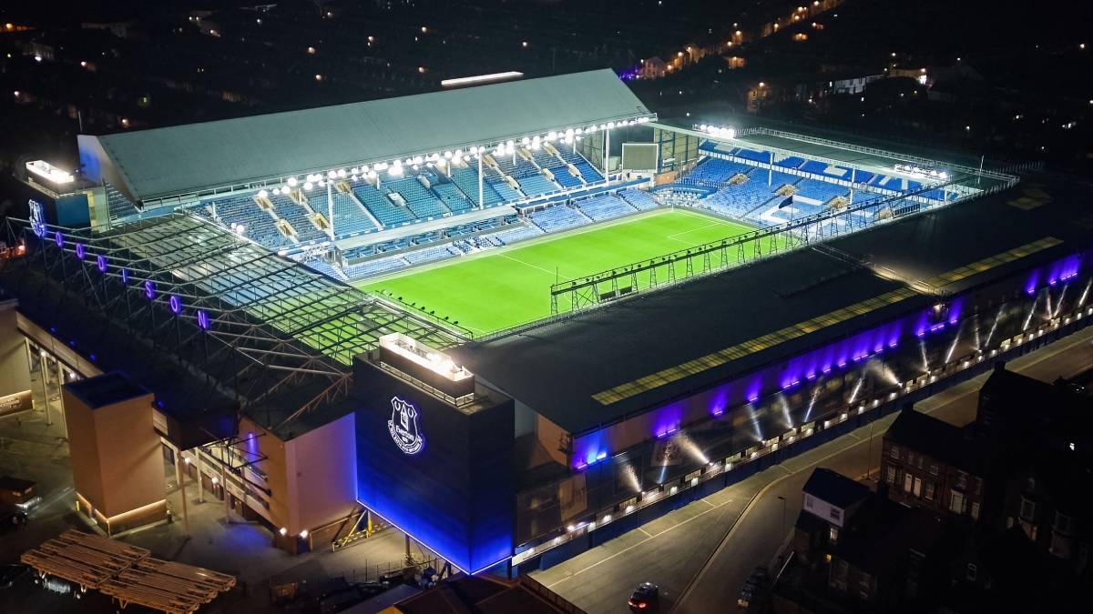 The Goodison Park home stadium of Everton Football Club