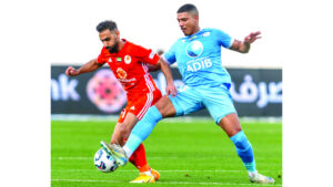 بني ياس تغلب على عجمان في الجولة 16 للدوري. تصوير: يماني العفاري
