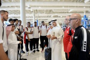 القرقاوي يودع بعثة منتخب السلة المشاركة في تصفيات كأس آسيا
