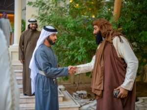 زايد بن حمد يستقبل وفد الهيئة الليبية للصيد البري والرماية
